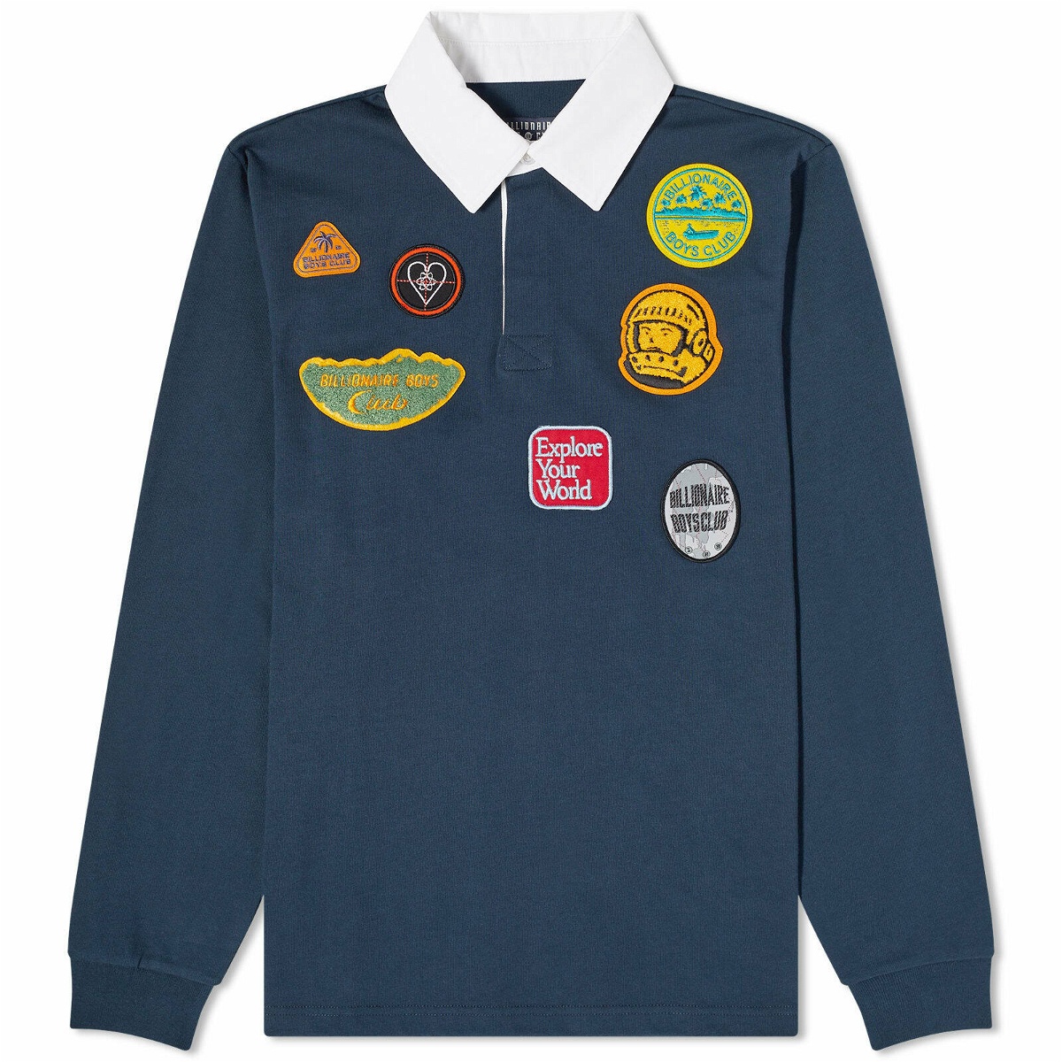 Billionaire Boys Club Men's Patches Rugby Shirt in Navy