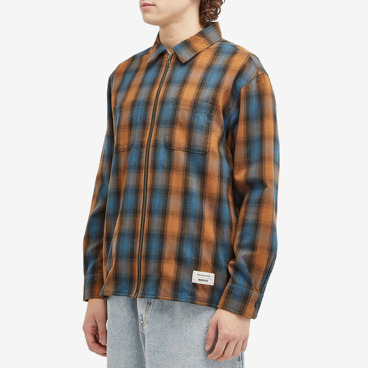 thisisneverthat Men's x Gore-Tex Windstopper Shaggy Check Shirt in