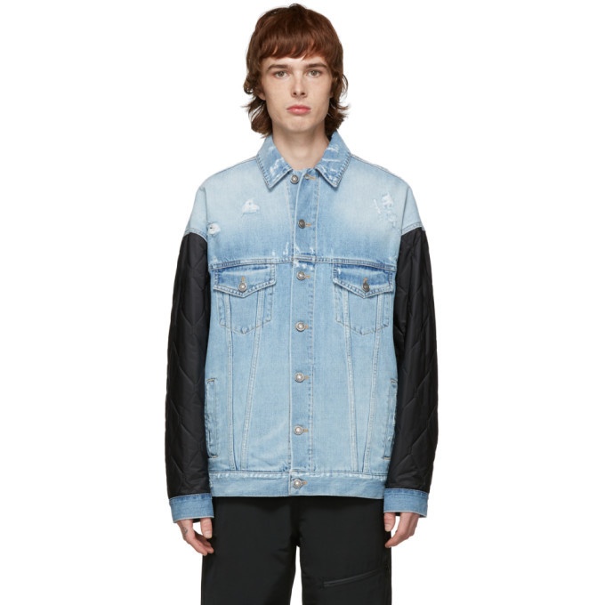 Photo: Givenchy Black and Blue Denim Quilted Jacket