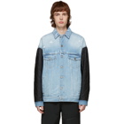Givenchy Black and Blue Denim Quilted Jacket