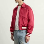 Second/Layer Men's Second Layer Aces Satin Club Souvenir Jacket in Red