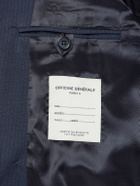 Officine Générale - Leon Double-Breasted Striped Cotton-Seersucker Jacket - Blue