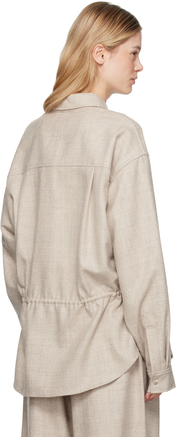 LE17SEPTEMBRE Beige Wool Drawstring Shirt