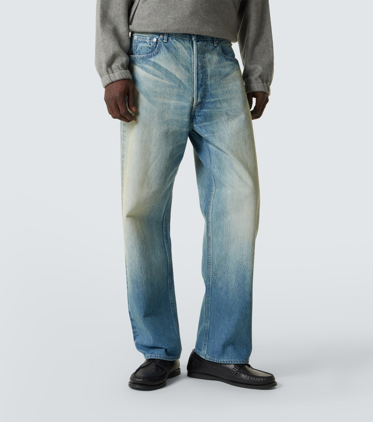 Auralee Faded wide-leg jeans