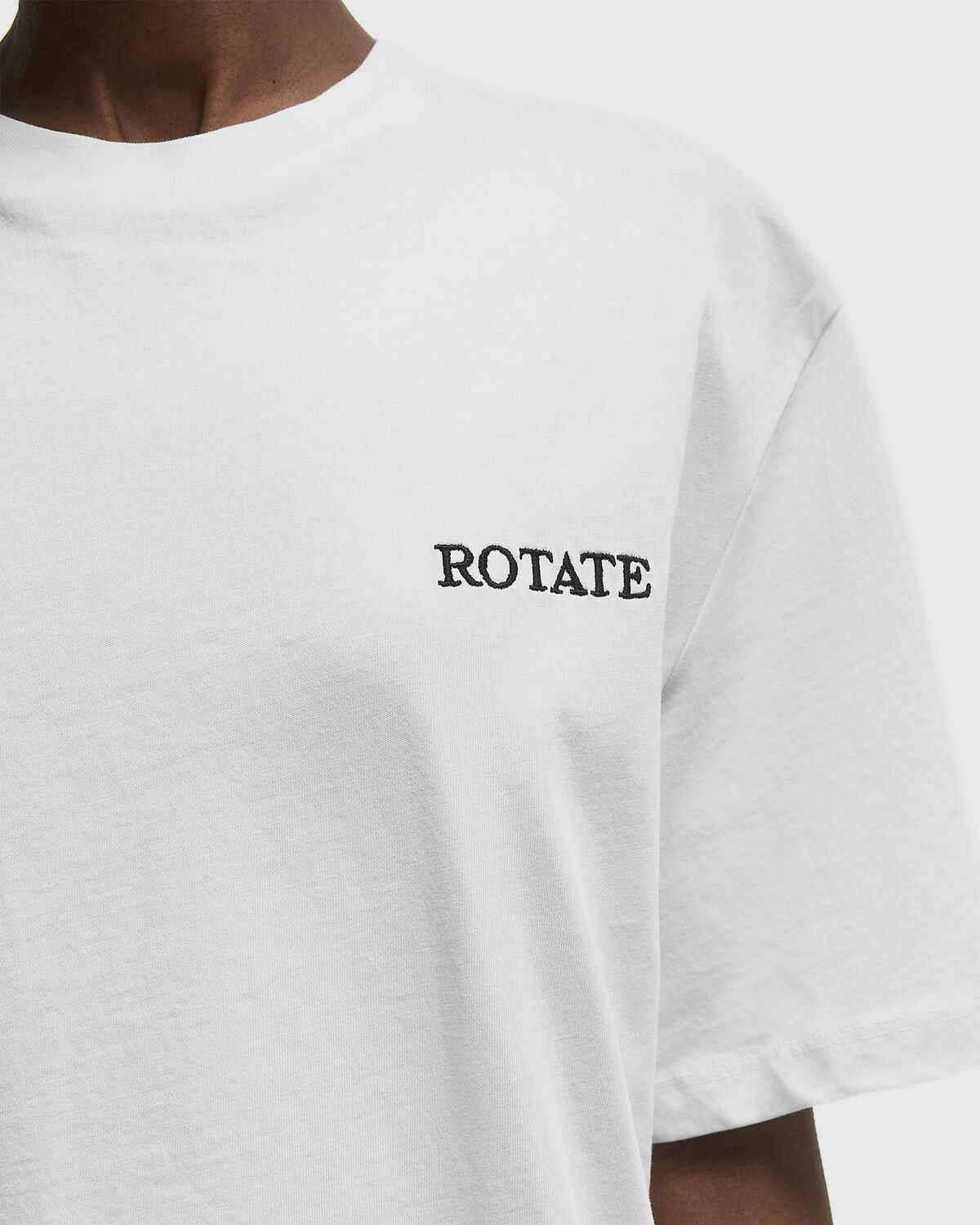 ROTATE Birger Christensen Oversized T-Shirt White Womens Shortsleefe