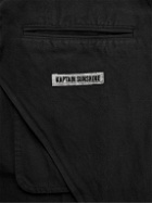Kaptain Sunshine - Double-Breasted Cotton and Linen-Blend Gabardine Suit Jacket - Black