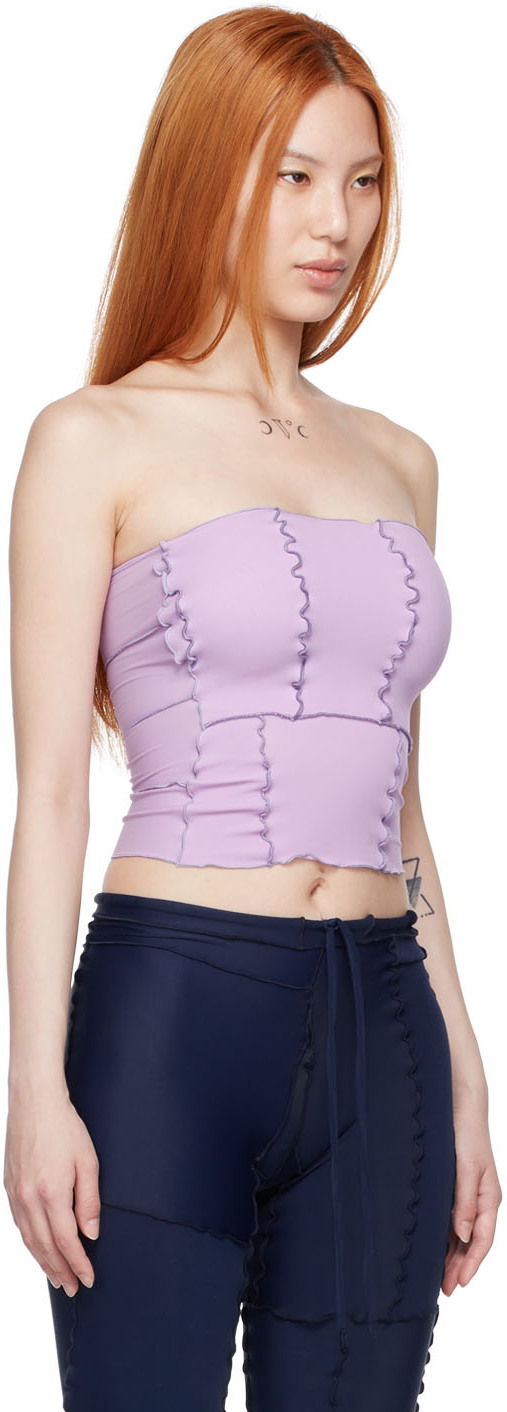 Sherris Purple Nylon Tube Top