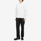 AMI Paris Men's Heart Button Down Oxford Shirt in Natural White