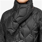 F/CE. Men's x Taion Packable Down Scarf in Black