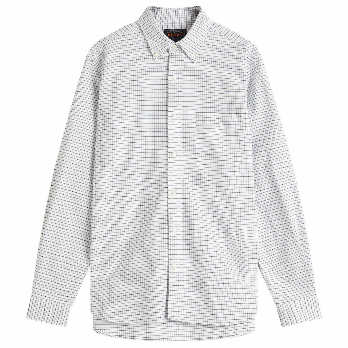 Beams Plus - Bleached Checked Cotton-Flannel Shirt - Blue