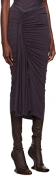 Rick Owens Lilies Purple Fog Midi Skirt