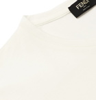 Fendi - Slim-Fit Logo-Appliquéd Cotton-Jersey T-Shirt - White