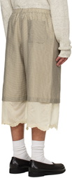OUR LEGACY Beige Frill Shorts