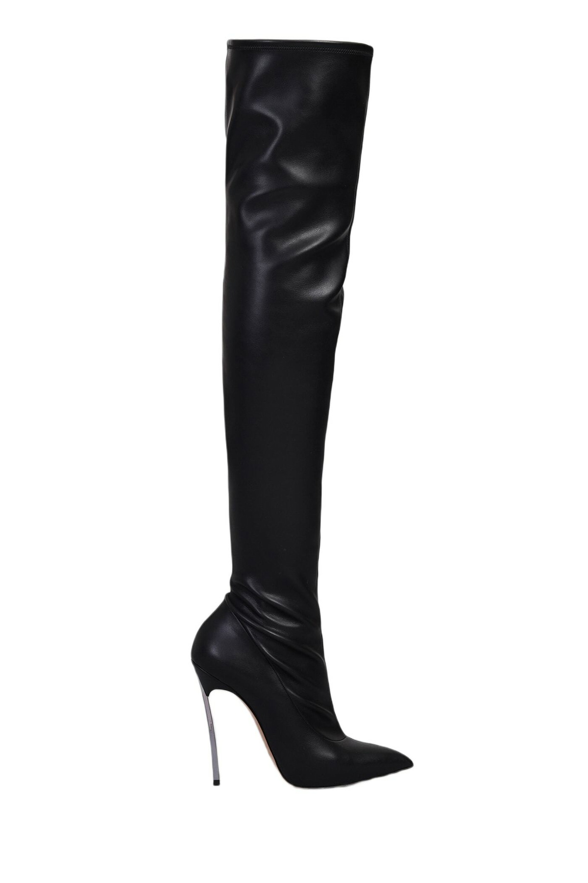 Casadei Blade High Heels Boots In Black Leather