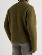 District Vision - Greg Shell-Trimmed Fleece Jacket - Green