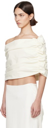 COLLEEN ALLEN SSENSE Exclusive Bridal Capsule Velvet Shawl Top