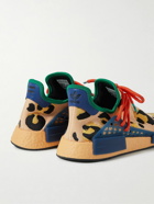 adidas Originals - Pharrell Williams NMD HU Embroidered Mesh Sneakers - Neutrals