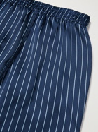Derek Rose - Striped Silk Boxer Shorts - Blue