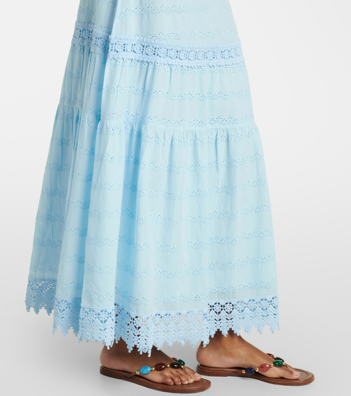 Melissa Odabash Alessia broderie anglaise cotton maxi skirt