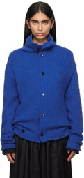 ADER error Blue Turtleneck Cardigan