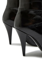 Givenchy Sliced 95 Glossed Leather Ankle Boots Black