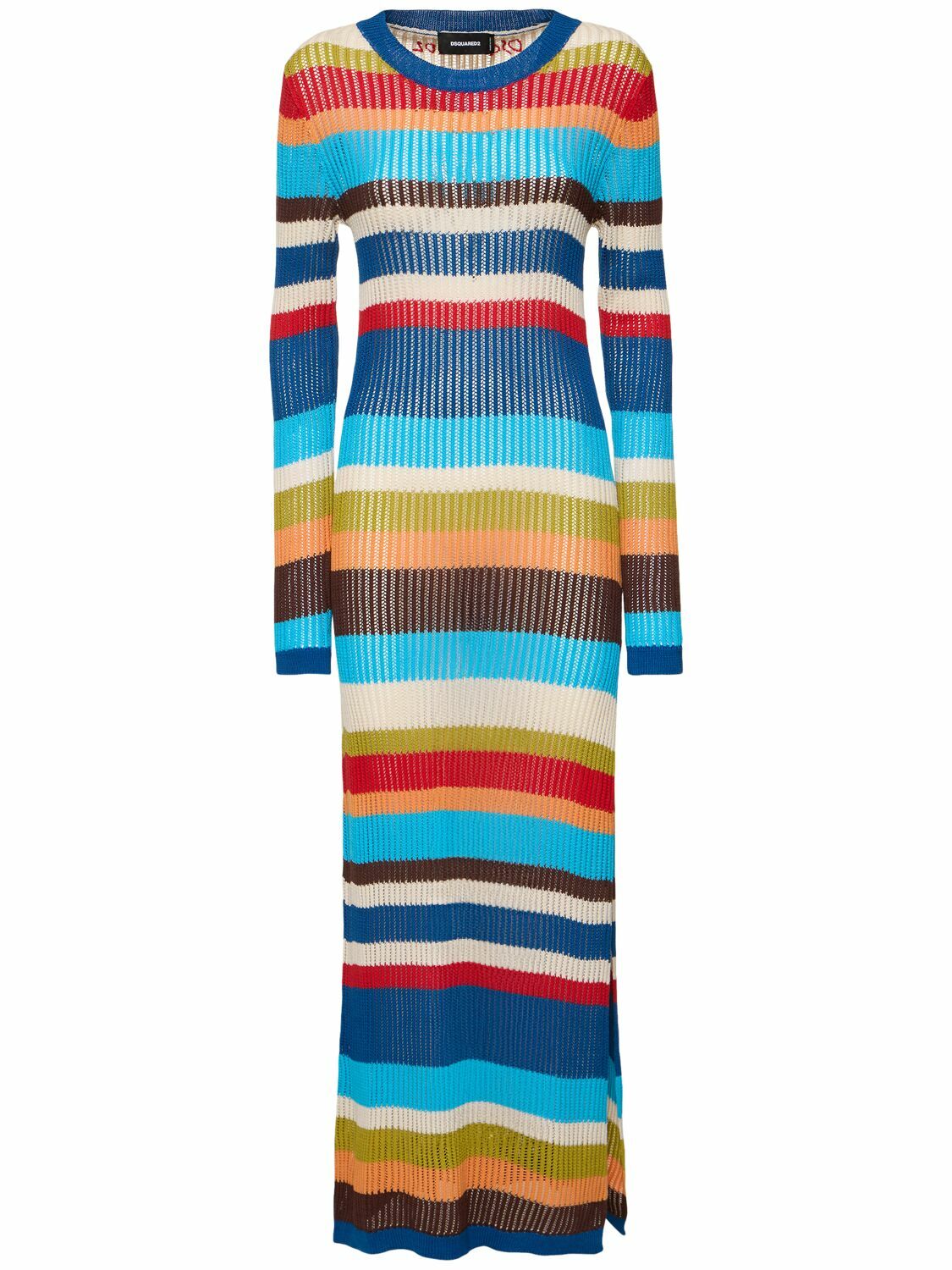 DSQUARED2 - One Shoulder Viscose Crepe Long Dress Dsquared2