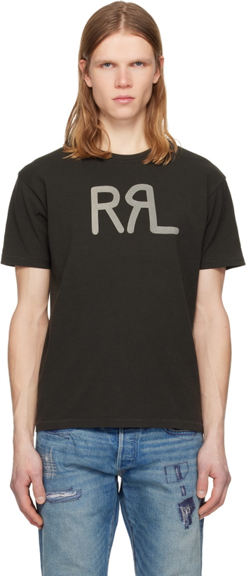 Photo: RRL Black RRL Ranch Logo T-shirt