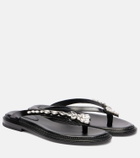 Simone Rocha Embellished leather thong sandals