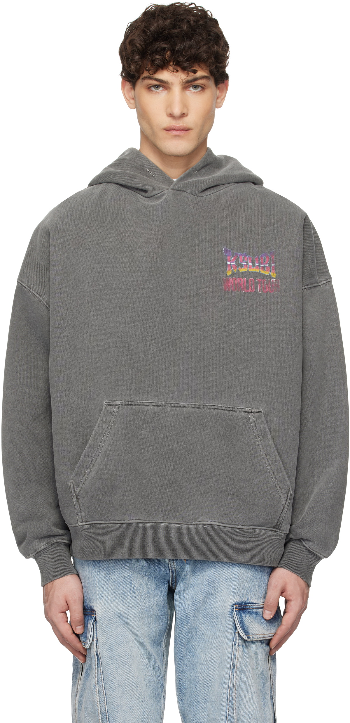 Ksubi Men's Graff Rose Kash Hoodie in Acid Grey Ksubi