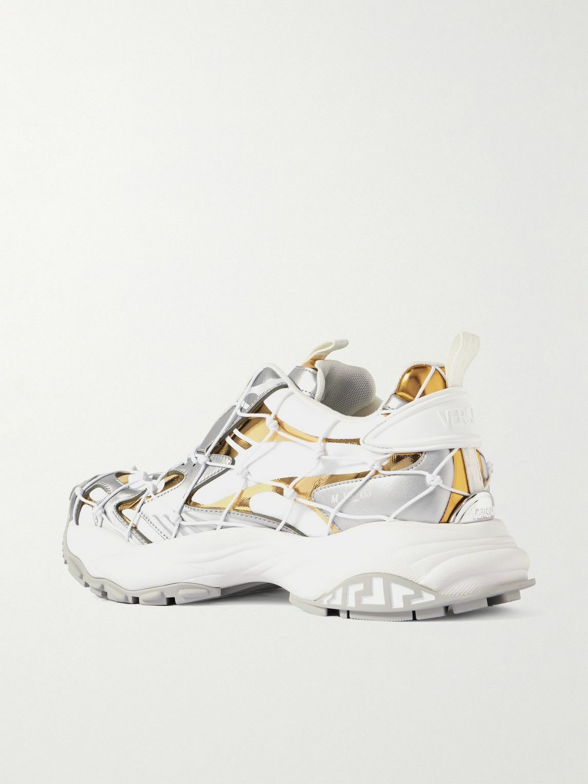 Versace - Mercury M_VS_03 Rope, Leather and Mesh Sneakers - White