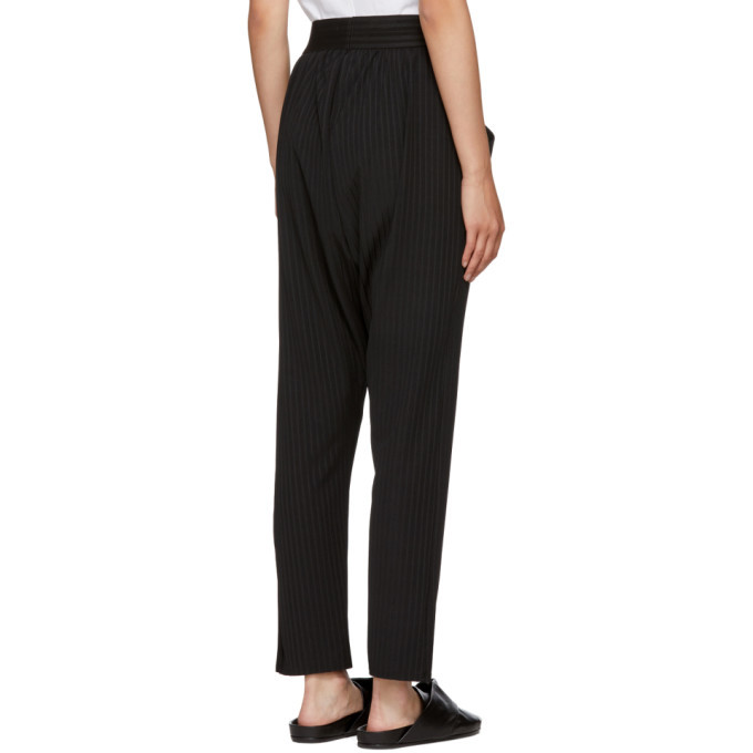 Baja East Black Rib Jersey Harem Lounge Pants