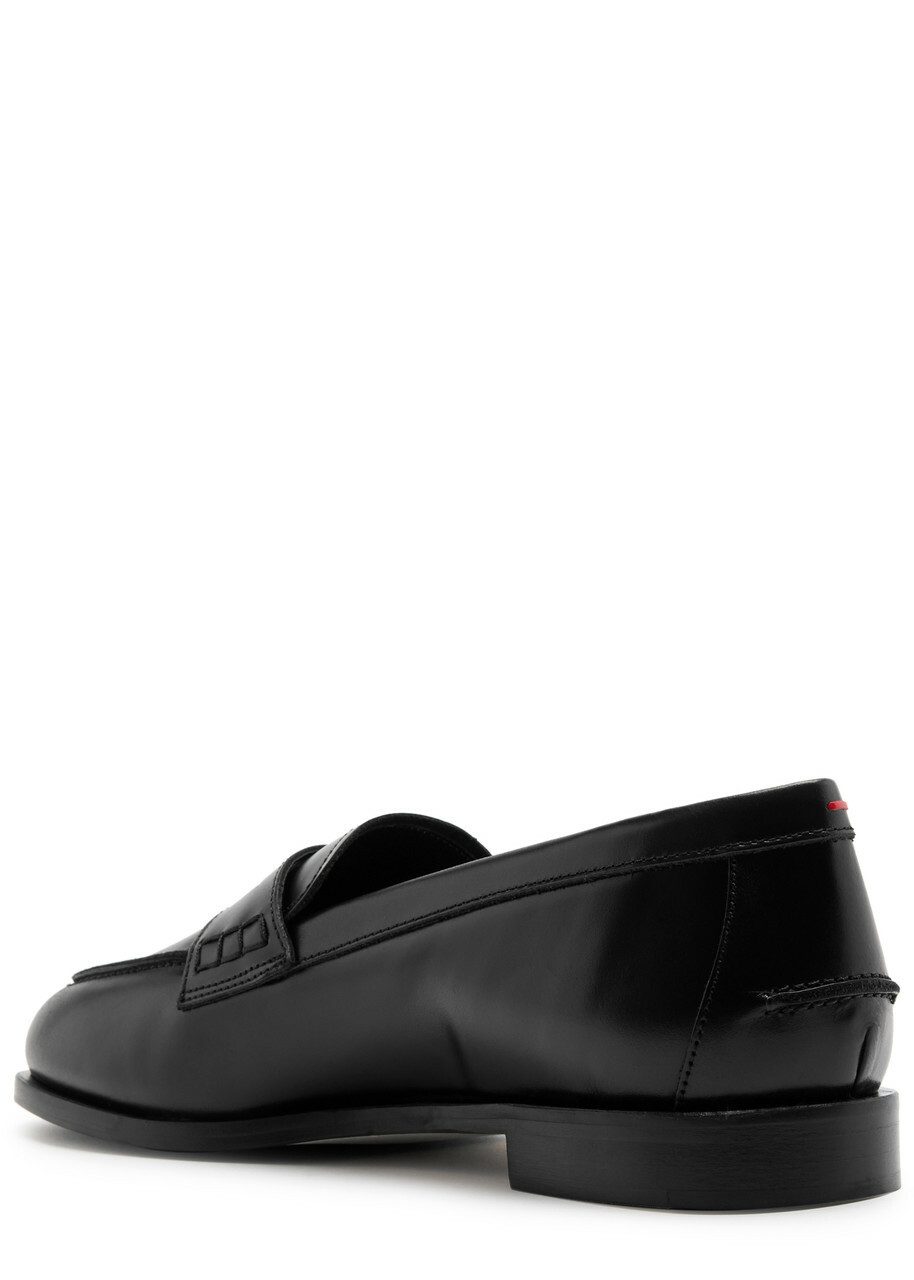 Aeyde Oscar 25 Leather Loafers Black