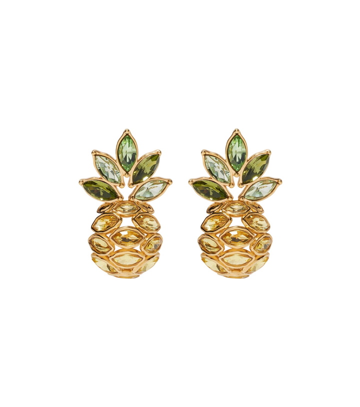 Photo: Oscar de la Renta Pineapple embellished earrings