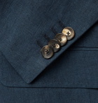 ETRO - Unstructured Slub Linen Suit Jacket - Blue