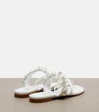 Manolo Blahnik Fiosa appliqué leather thong sandals