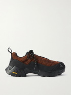 ROA - Katharina Rubber and Leather-Trimmed Brushed-Suede Hiking Sneakers - Brown