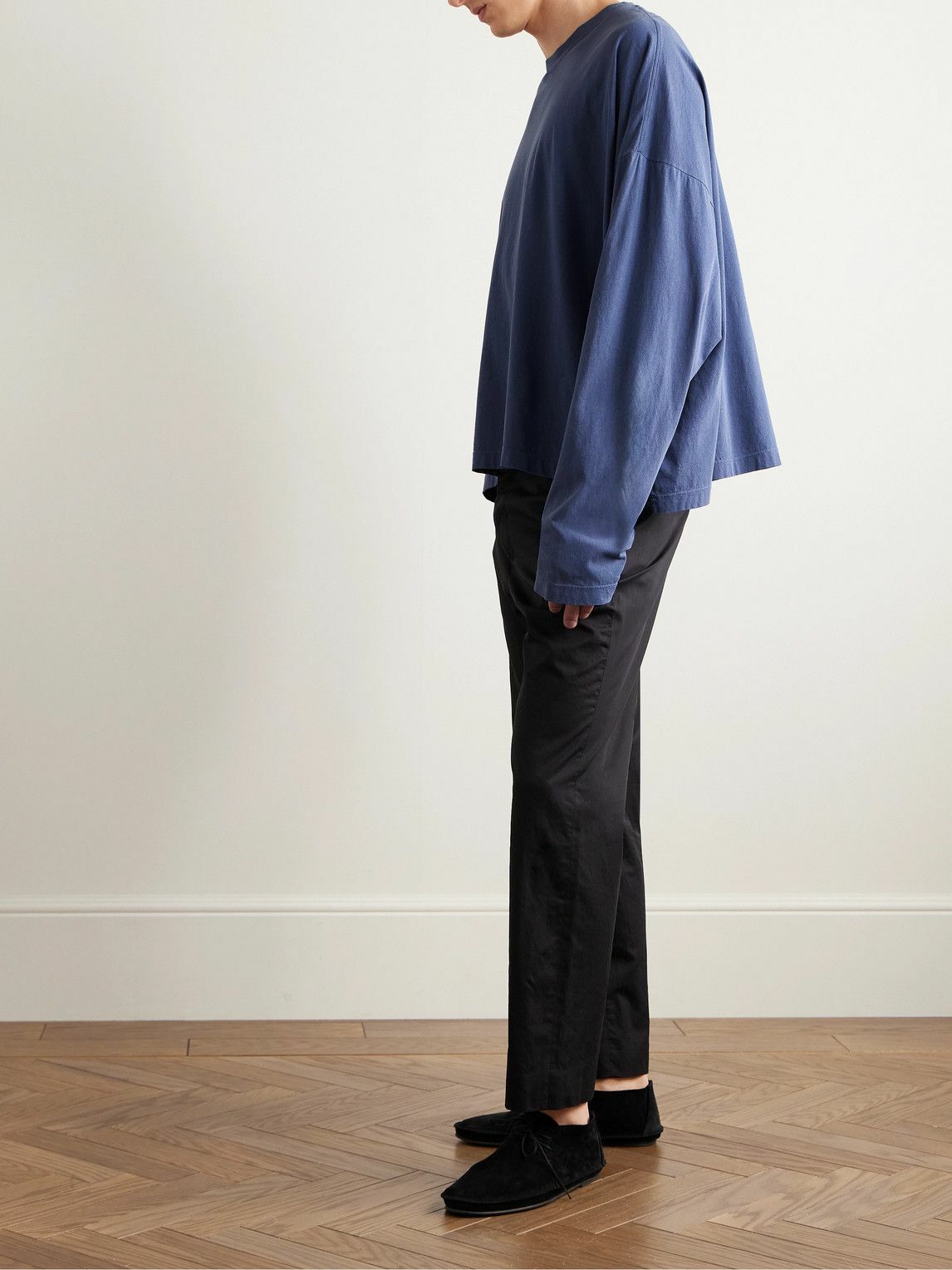 The Row - Haru Cotton-Jersey T-Shirt - Blue The Row