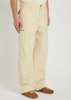 Malbon Braxton Logo-embroidered Cotton Trousers Beige