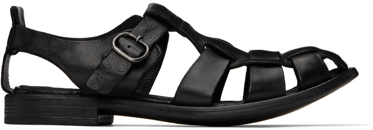 Officine Creative Black Chronicle 145 Sandals