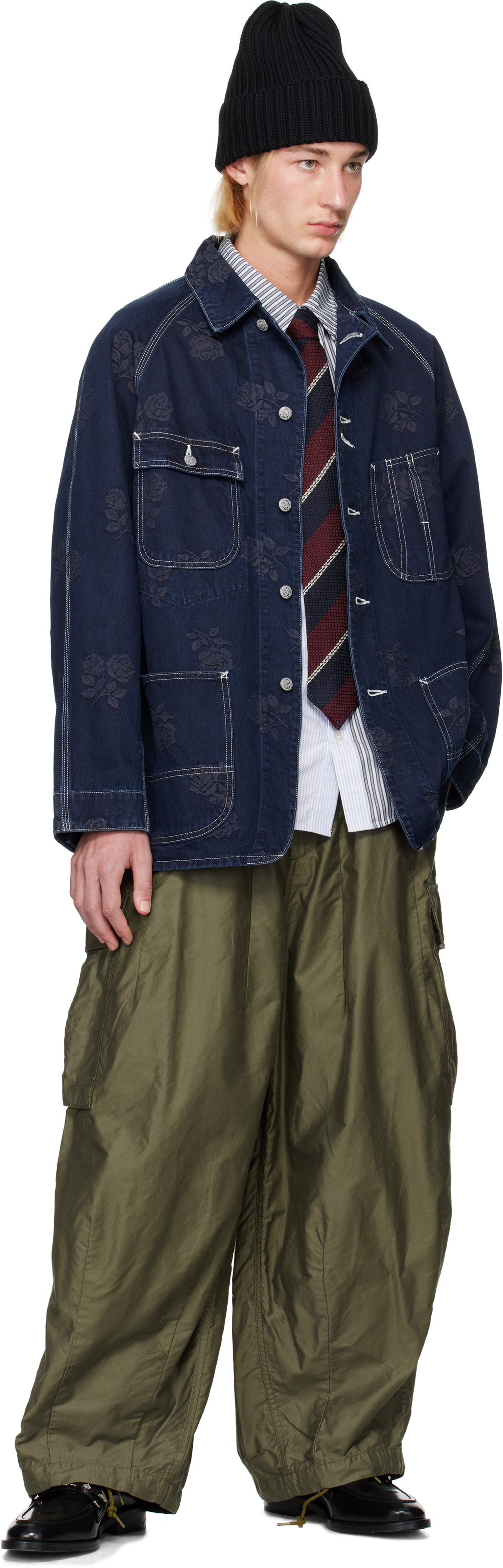 2025-25 秋冬新作  ハイブランドの NEEDLES Indigo Coverall Denim Jacket Needles ジャケット・アウター