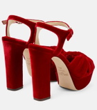 Jimmy Choo - Heloise 120 velvet platform sandals