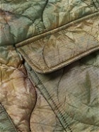 Remi Relief - Quilted Padded Camouflage-Print Nylon Gilet - Green