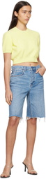 Alexander Wang Yellow Cropped T-Shirt