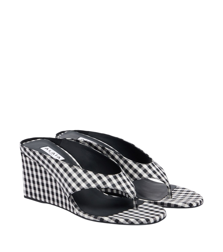 Photo: Alaïa Cube gingham wedge sandals