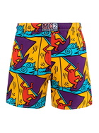 MC2 Saint Barth Man Mid-length Gustavia Swim-shorts With Keith Haring Design Placed Print| Keith Haring Special Edition
