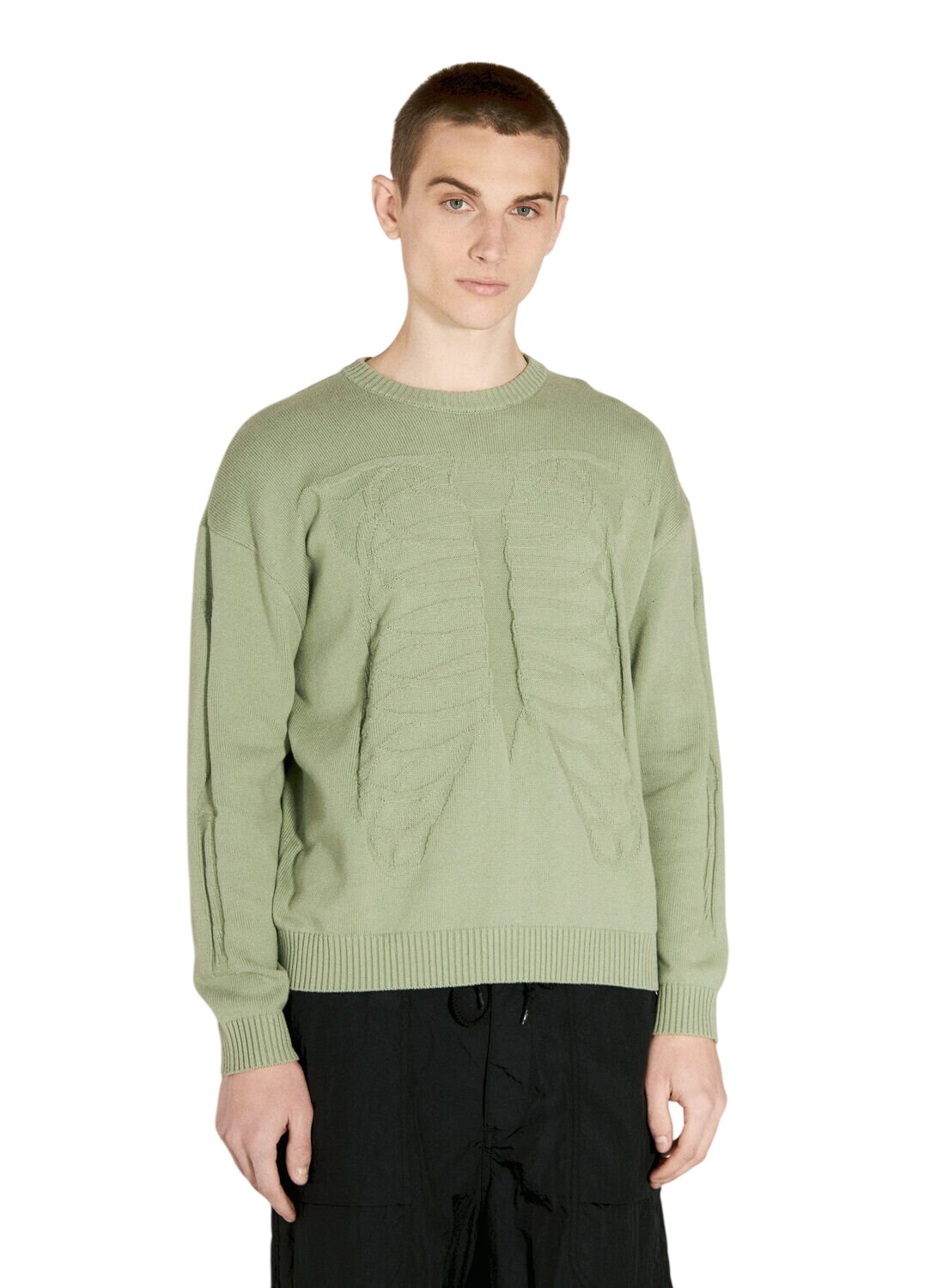 Fucking Awesome Men's FA Monogram 1/4 Zip Knit in Black Fucking