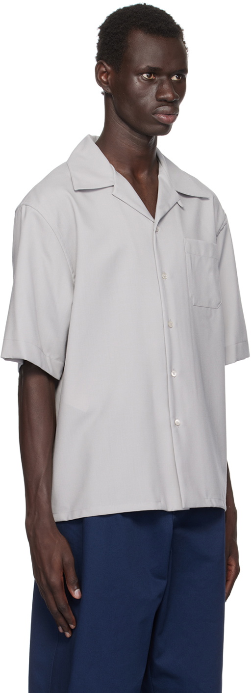 Marni Gray Tropical Wool Shirt Marni