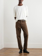 Lemaire - Straight-Leg Garment-Dyed Cotton-Twill Trousers - Brown