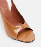 Amina Muaddi Anok patent leather slingback sandals