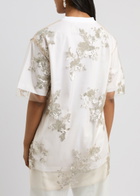 Marques' Almeida Floral Sequin-embellished Tulle and Cotton T-shirt White
